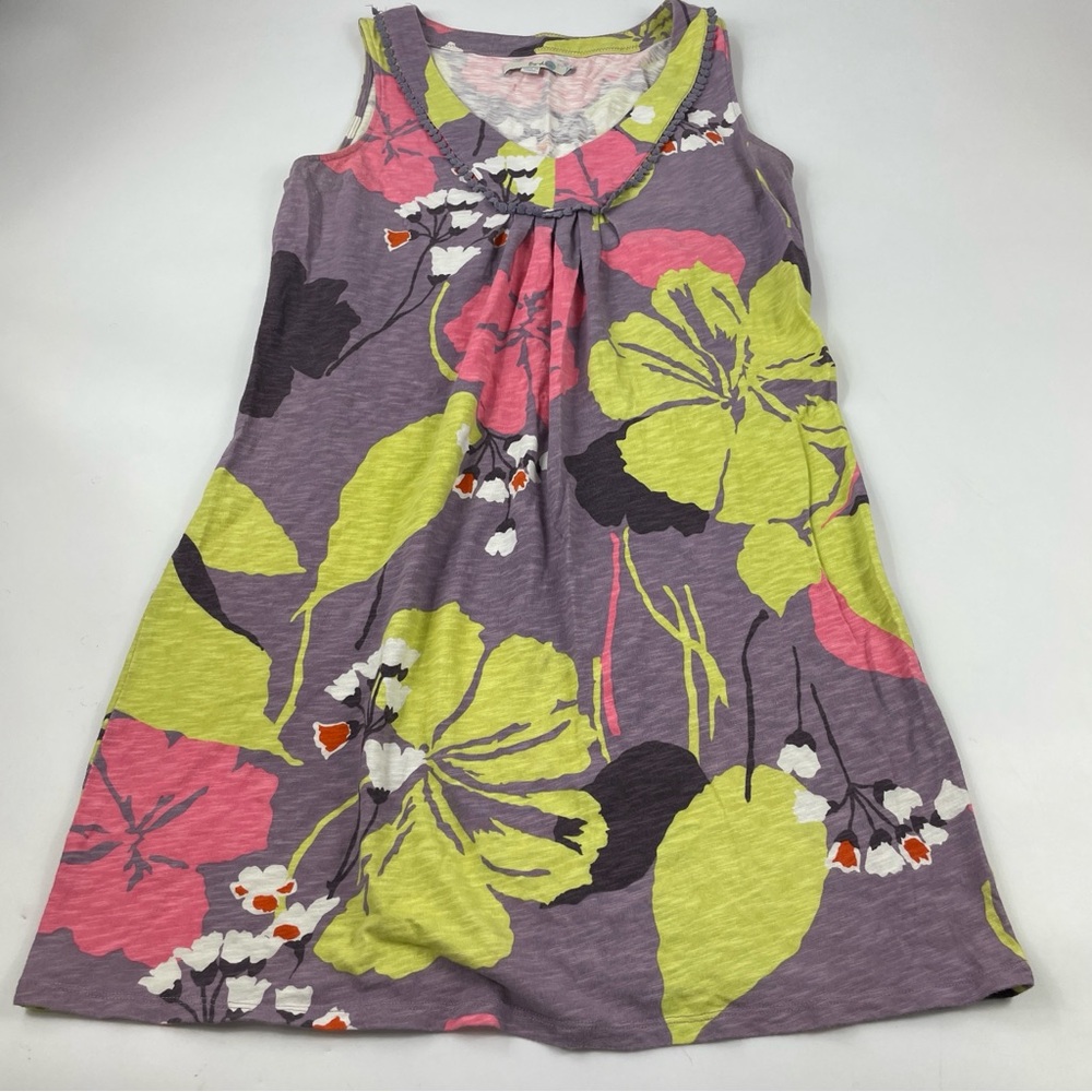 Boden Floral Midi Tank Dress in Muted Lavender, Bold Lime & Pink